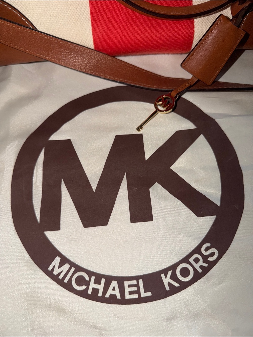 Michael Kors Cream Hamilton canvas satchel - Picture 13 of 13